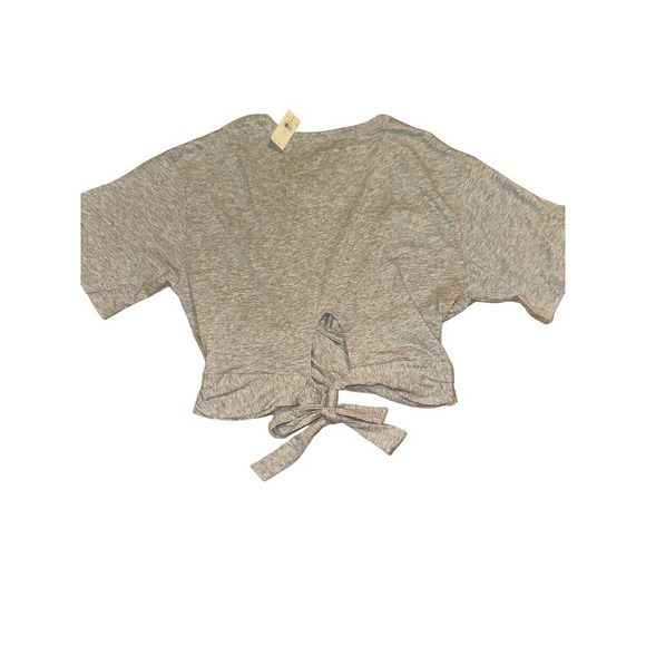 Aerie Women's Short Sleeve Cotton Cropped Tie Wrap Back T-Shirt Size M G… - Picture 8 of 10